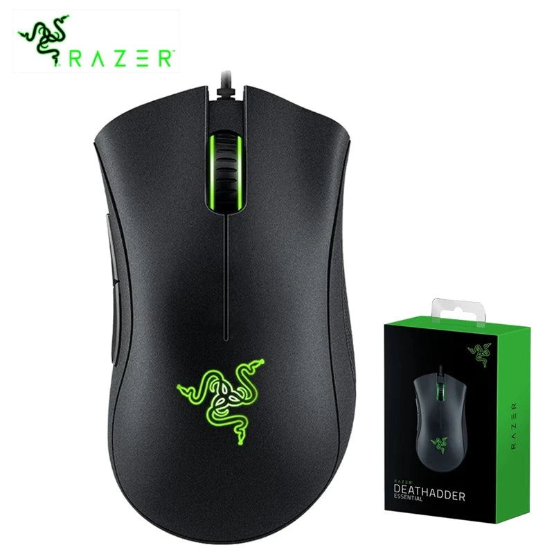 Razer Original DeathAdder Essencial com fio Gaming Mouse Mice 6.400 DPI - Calango