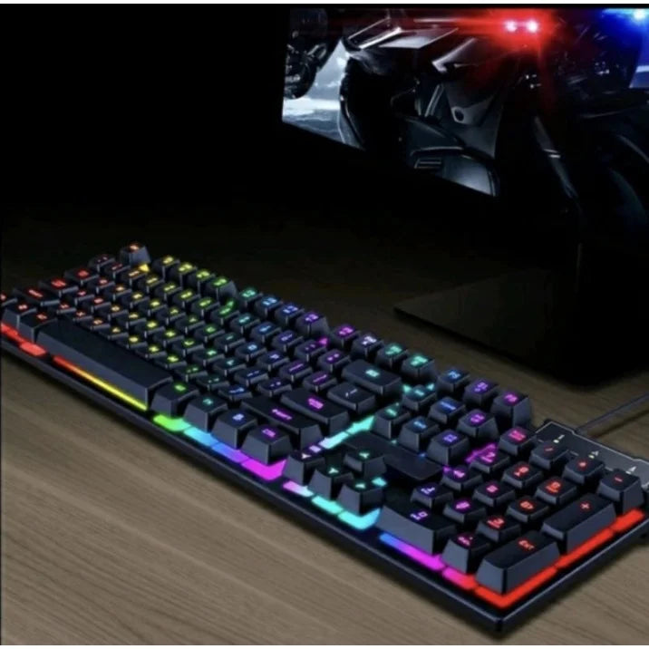 Teclado Gamer Semi-mecânico RGB LED Retroiluminado Computador Pc Original