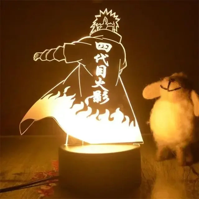 Uzumaki Naruto Anime Action Figures Night Light Namikaze Minato Manga Boruto Sasuke Itachi Akatsuki Bedroom Lamp Kids Gift Toys