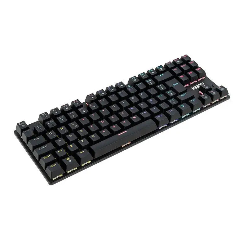 Teclado mecânico gamer Mancer Shade MK2 Rainbow Red Huano Switch Preto MCR-SHM2-RBW01RD