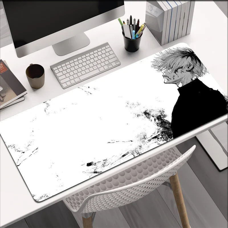 Acessórios para jogos Mouse Pad Tokyo Ghoul Mousepad Anime Desenho animado Grande Mouse Pad Grande Teclado Computador Gamer Tapete de mesa - Calango Ofertas