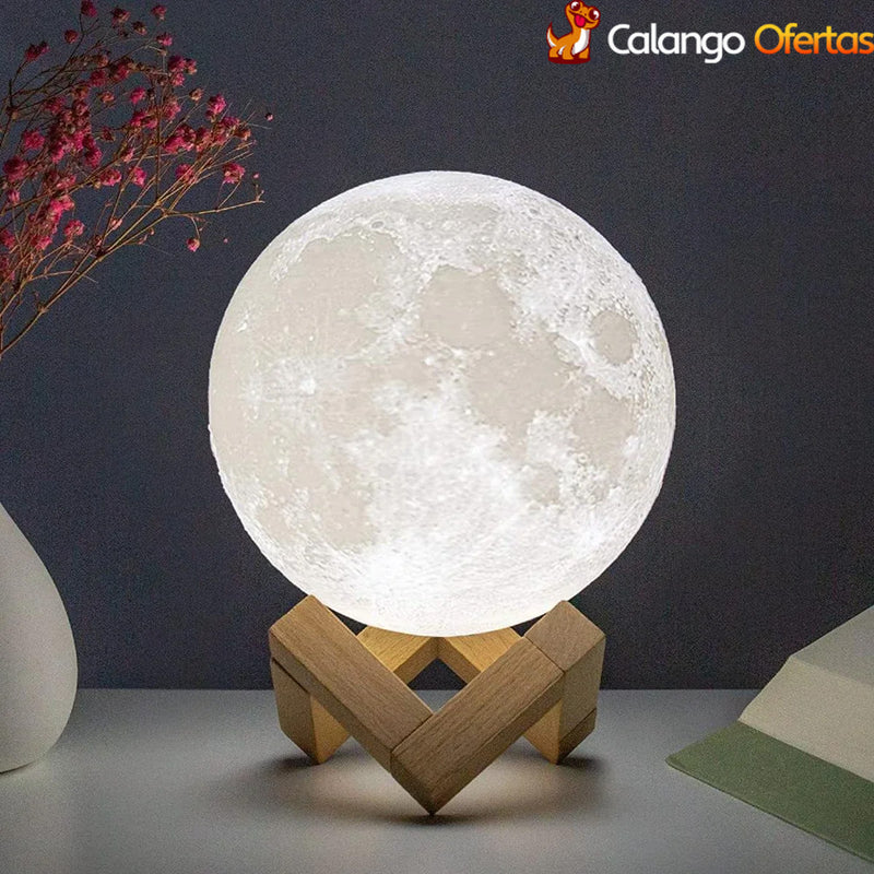 Lâmpada de lua de 8 cm LED - Calango